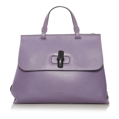 Gucci Bamboo Daily Leather Satchel (SHG-29042)