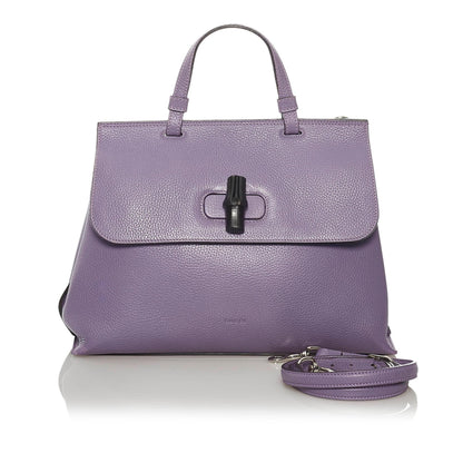 Gucci Bamboo Daily Leather Satchel (SHG-29042)