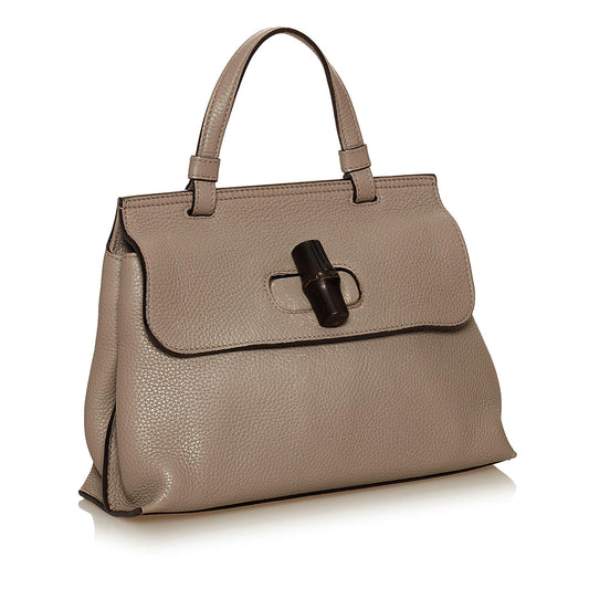 Gucci Bamboo Daily Leather Satchel (SHG-29526)