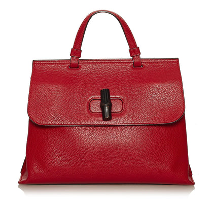 Gucci Bamboo Daily Leather Satchel (SHG-29539)