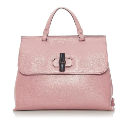 Gucci Bamboo Daily Leather Satchel (SHG-30835)