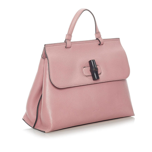 Gucci Bamboo Daily Leather Satchel (SHG-30835)