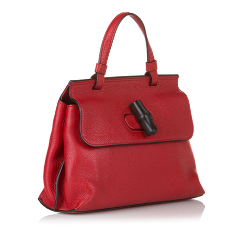 Gucci Bamboo Daily Leather Satchel (SHG-zZEndz)