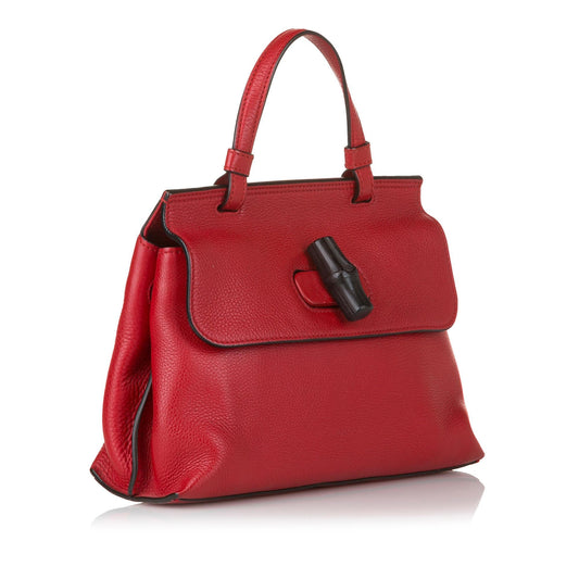 Gucci Bamboo Daily Leather Satchel (SHG-zZEndz)