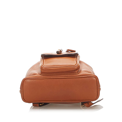 Gucci Bamboo Drawstring Leather Backpack (SHG-18102)