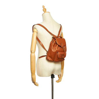 Gucci Bamboo Drawstring Leather Backpack (SHG-18102)