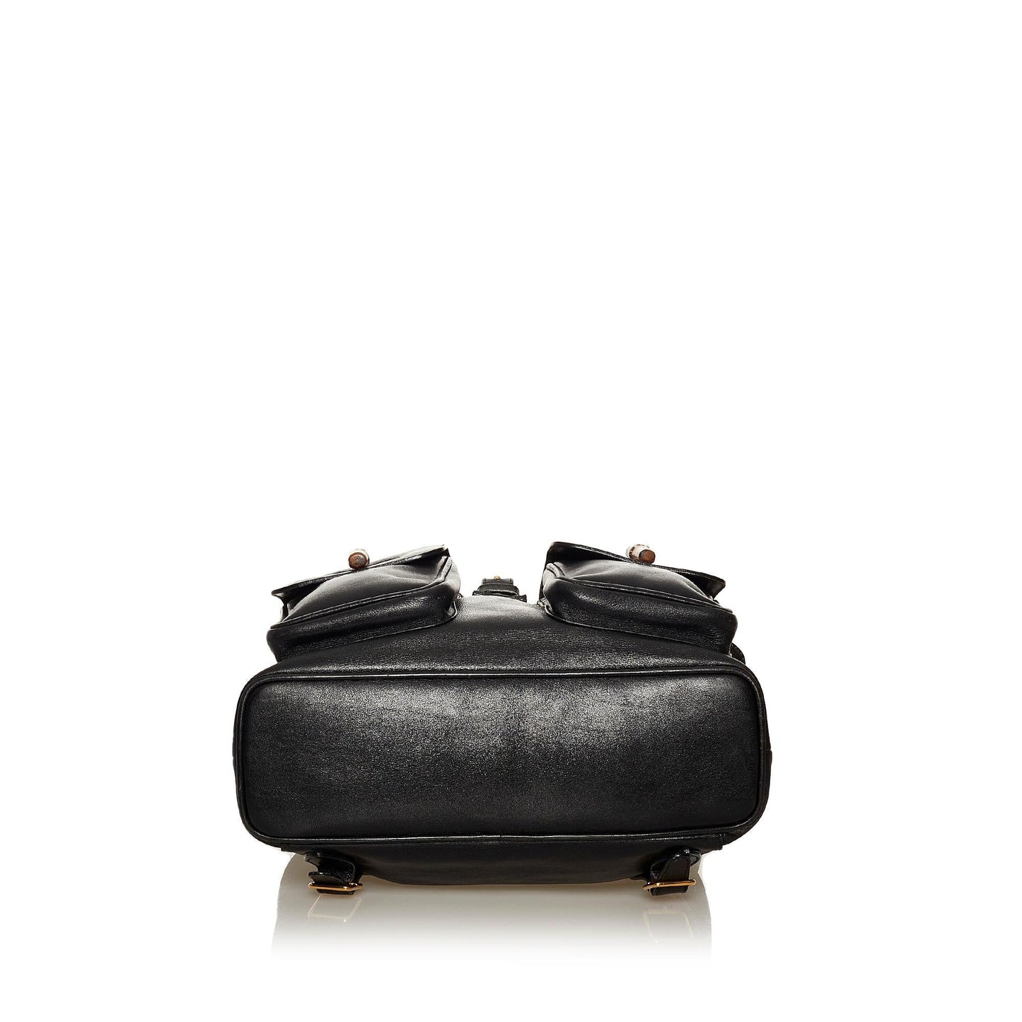 Gucci Bamboo Drawstring Leather Backpack (SHG-29212)