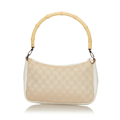 Gucci Bamboo GG Canvas Baguette (SHG-29302)
