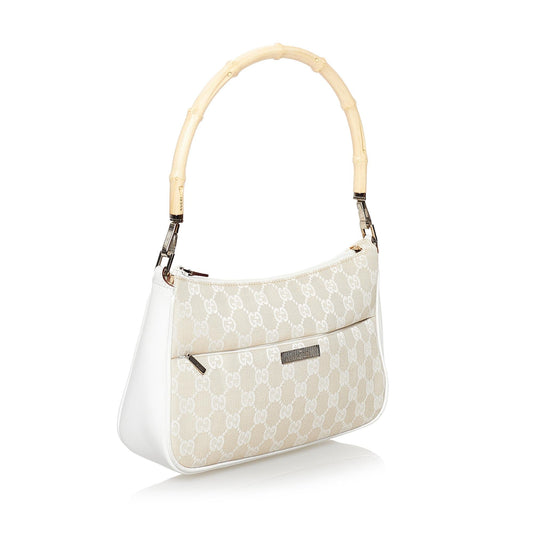 Gucci Bamboo GG Canvas Baguette (SHG-31081)