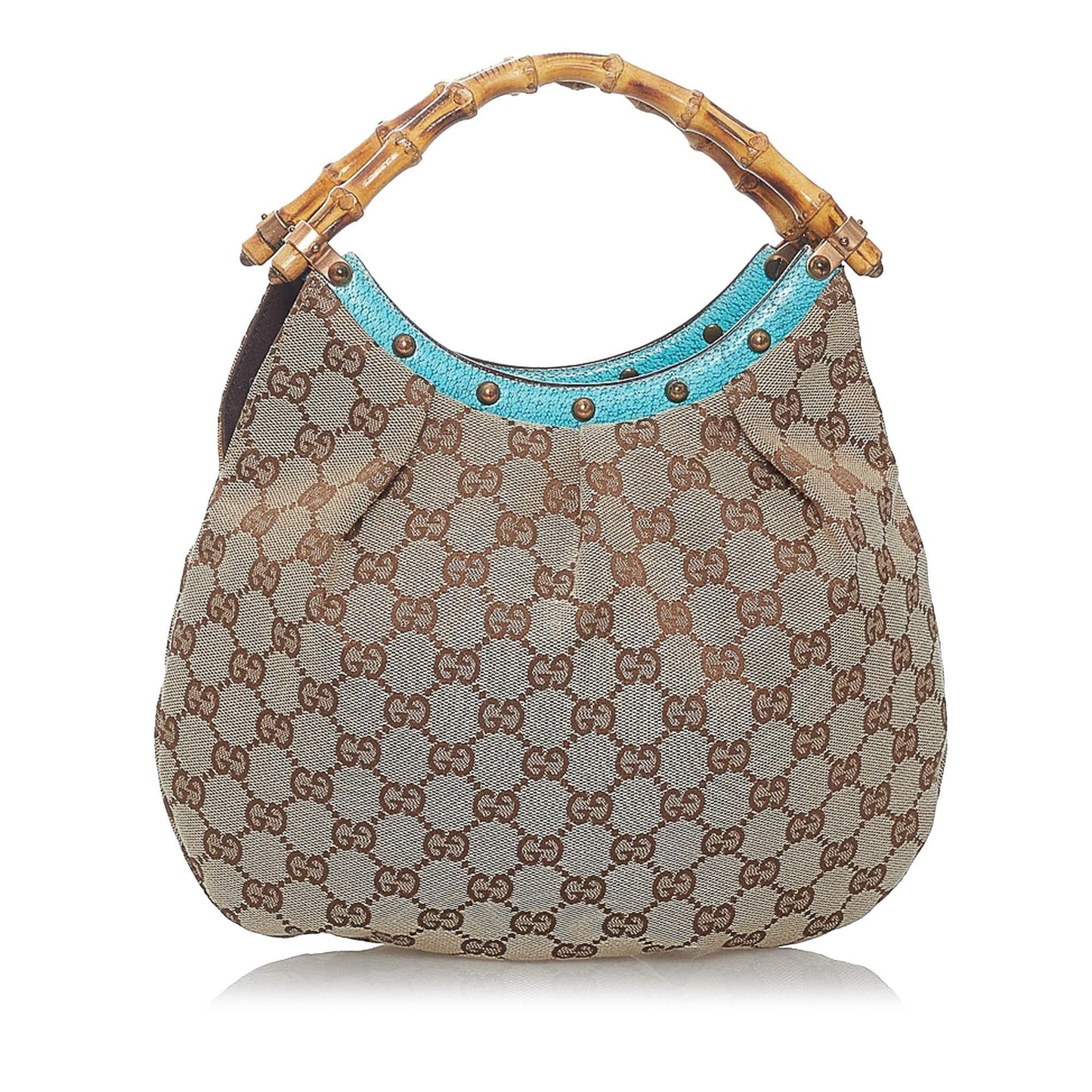 Gucci Bamboo GG Canvas Handbag (SHG-29468)