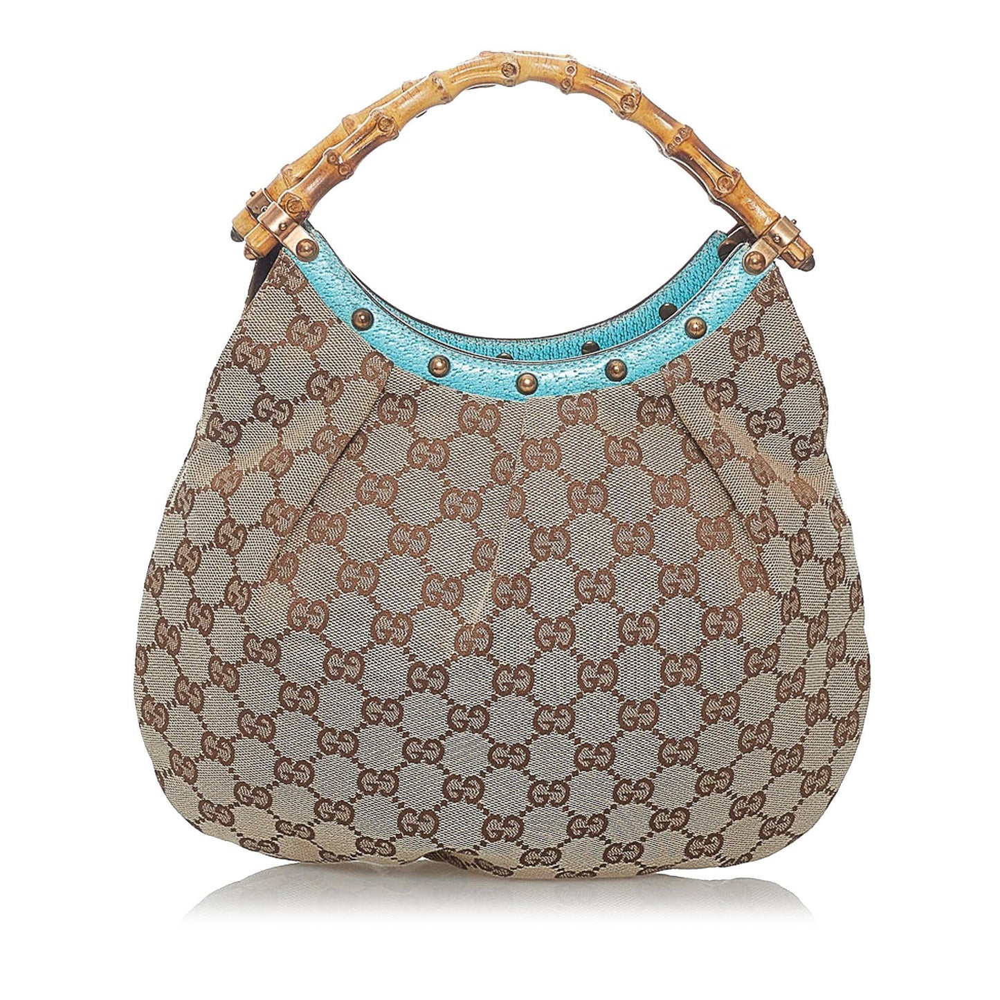 Gucci Bamboo GG Canvas Handbag (SHG-29468)