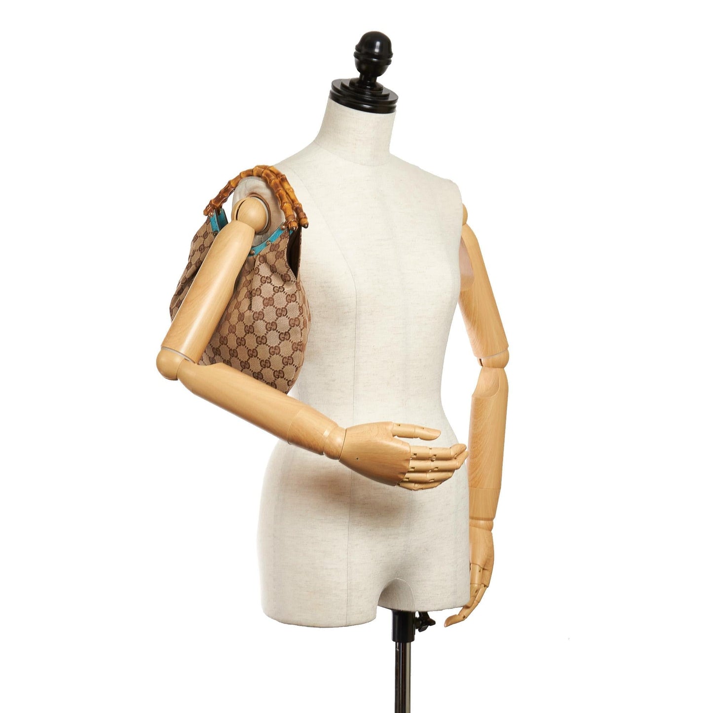 Gucci Bamboo GG Canvas Handbag (SHG-29468)