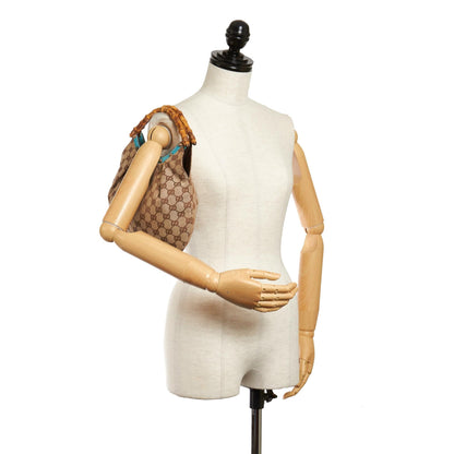 Gucci Bamboo GG Canvas Handbag (SHG-29468)
