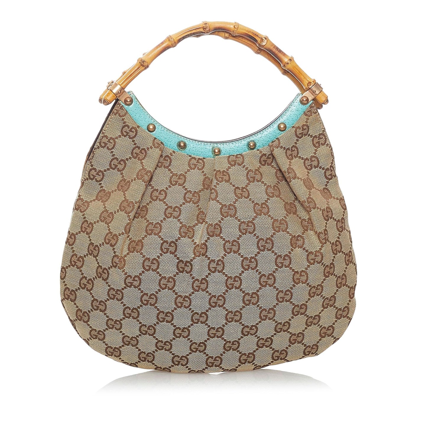 Gucci Bamboo GG Canvas Handbag (SHG-30313)
