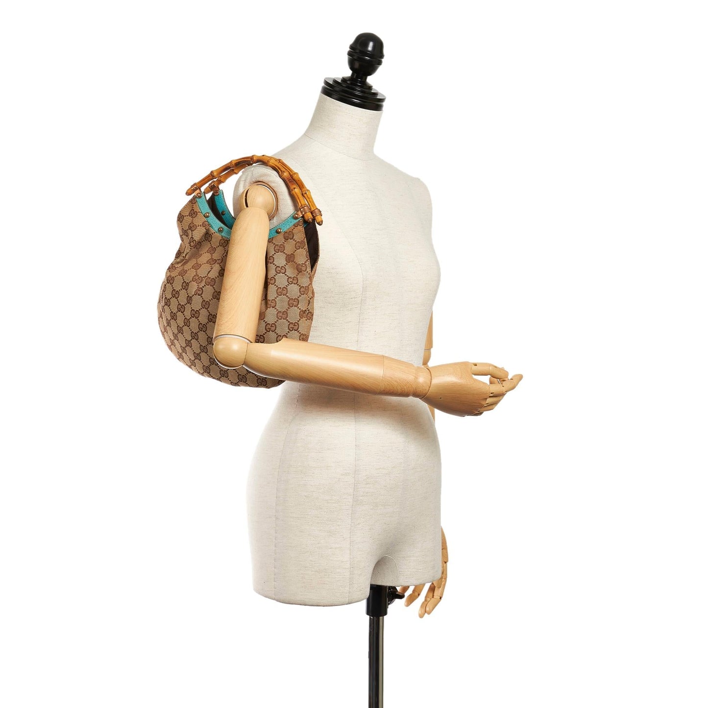 Gucci Bamboo GG Canvas Handbag (SHG-30313)