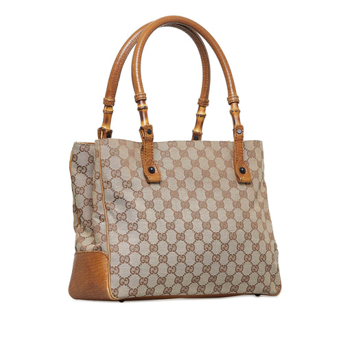 Gucci Bamboo GG Canvas Handbag (SHG-uWy0rY)
