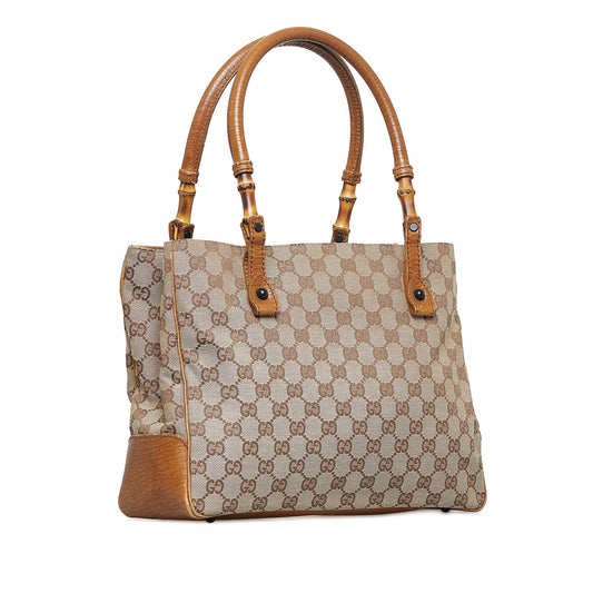 Gucci Bamboo GG Canvas Handbag (SHG-uWy0rY)