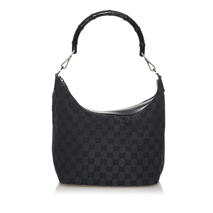Gucci Bamboo GG Canvas Shoulder Bag (SHG-30523)