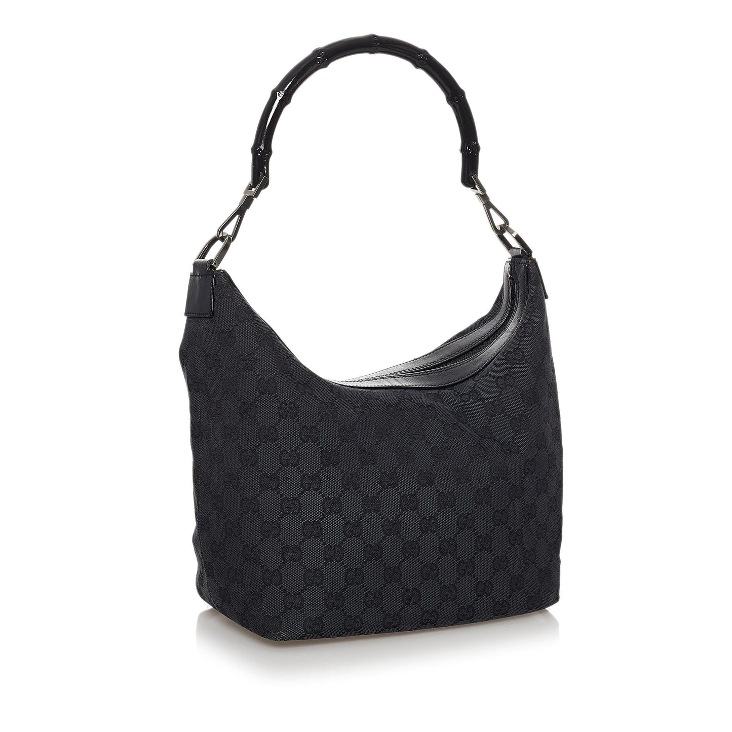 Gucci Bamboo GG Canvas Shoulder Bag (SHG-30523)