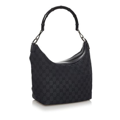 Gucci Bamboo GG Canvas Shoulder Bag (SHG-30523)