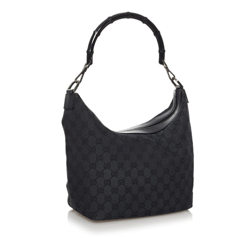 Gucci Bamboo GG Canvas Shoulder Bag (SHG-30523)