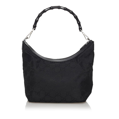 Gucci Bamboo GG Canvas Shoulder Bag (SHG-30713)