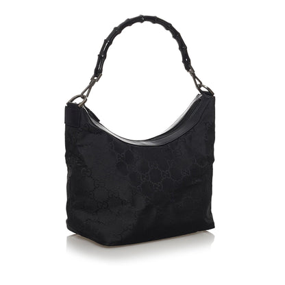 Gucci Bamboo GG Canvas Shoulder Bag (SHG-30713)