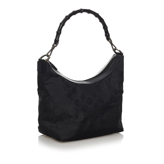 Gucci Bamboo GG Canvas Shoulder Bag (SHG-30713)