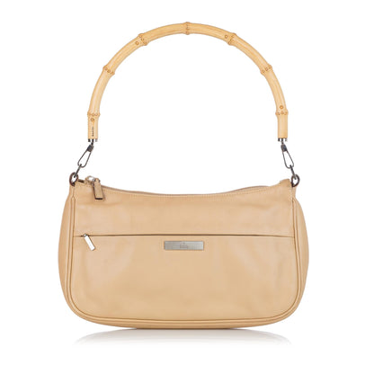 Gucci Bamboo Leather Baguette (SHG-23446)