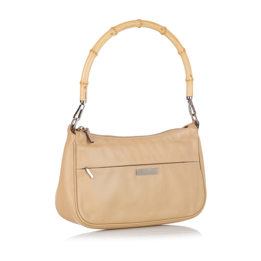 Gucci Bamboo Leather Baguette (SHG-23446)