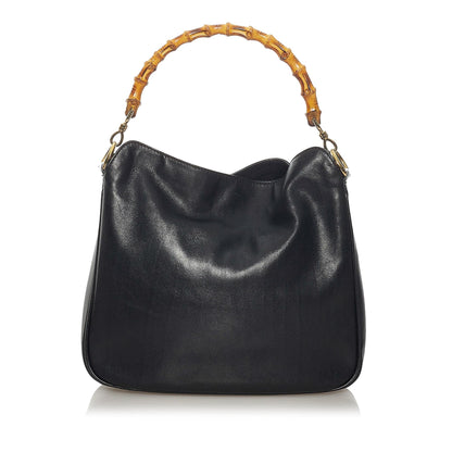 Gucci Bamboo Leather Satchel (SHG-29138)