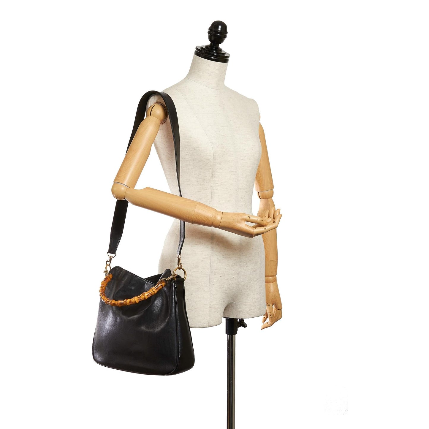 Gucci Bamboo Leather Satchel (SHG-29138)
