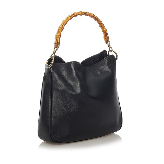 Gucci Bamboo Leather Satchel (SHG-29138)