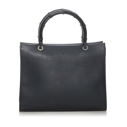 Gucci Bamboo Leather Satchel (SHG-29851)