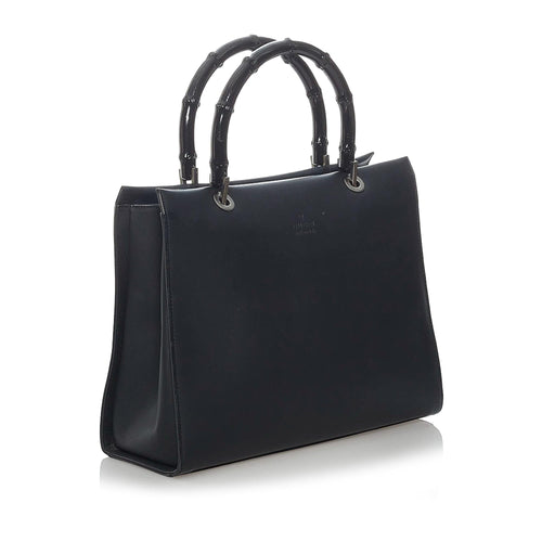 Gucci Bamboo Leather Satchel (SHG-29851)