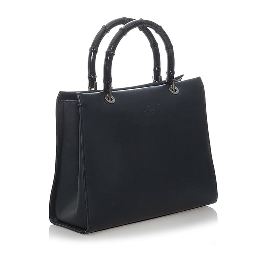 Gucci Bamboo Leather Satchel (SHG-29851)