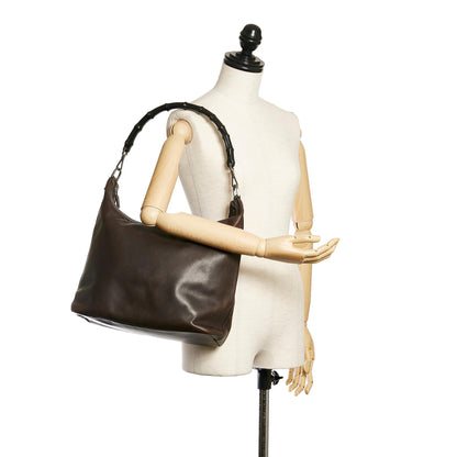 Gucci Bamboo Leather Shoulder Bag (SHG-29052)