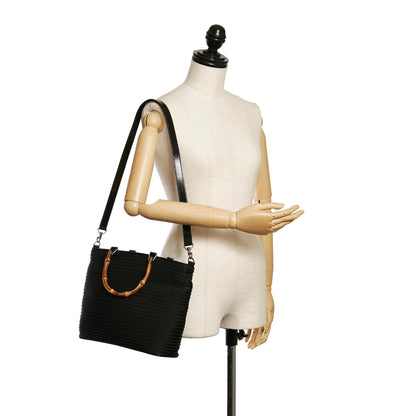 Gucci Bamboo Nylon Satchel (SHG-31009)