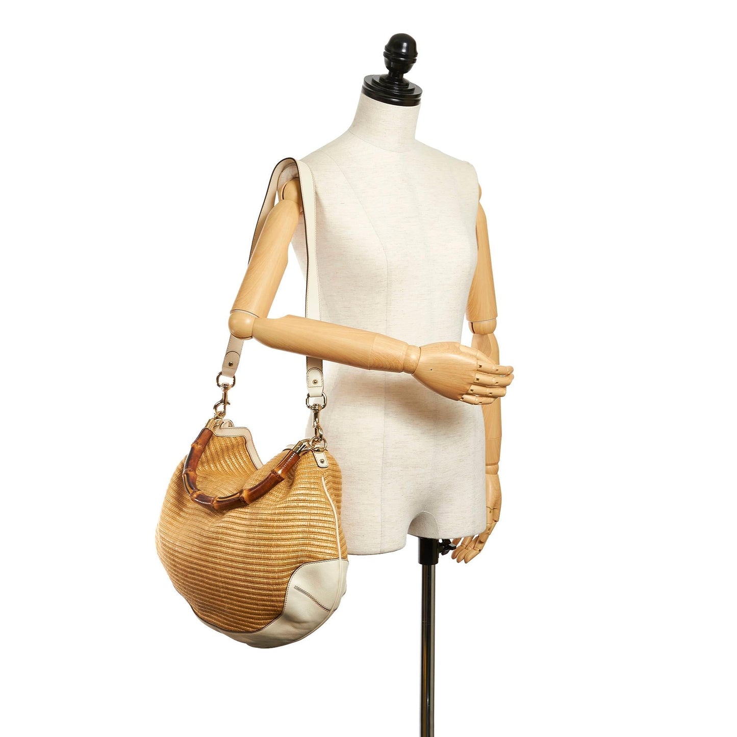 Gucci Bamboo Peggy Raffia Satchel (SHG-31391)