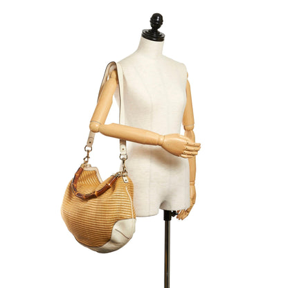 Gucci Bamboo Peggy Raffia Satchel (SHG-31391)