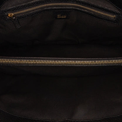 Gucci Bamboo Ring Web Leather Tote Bag (SHG-31198)