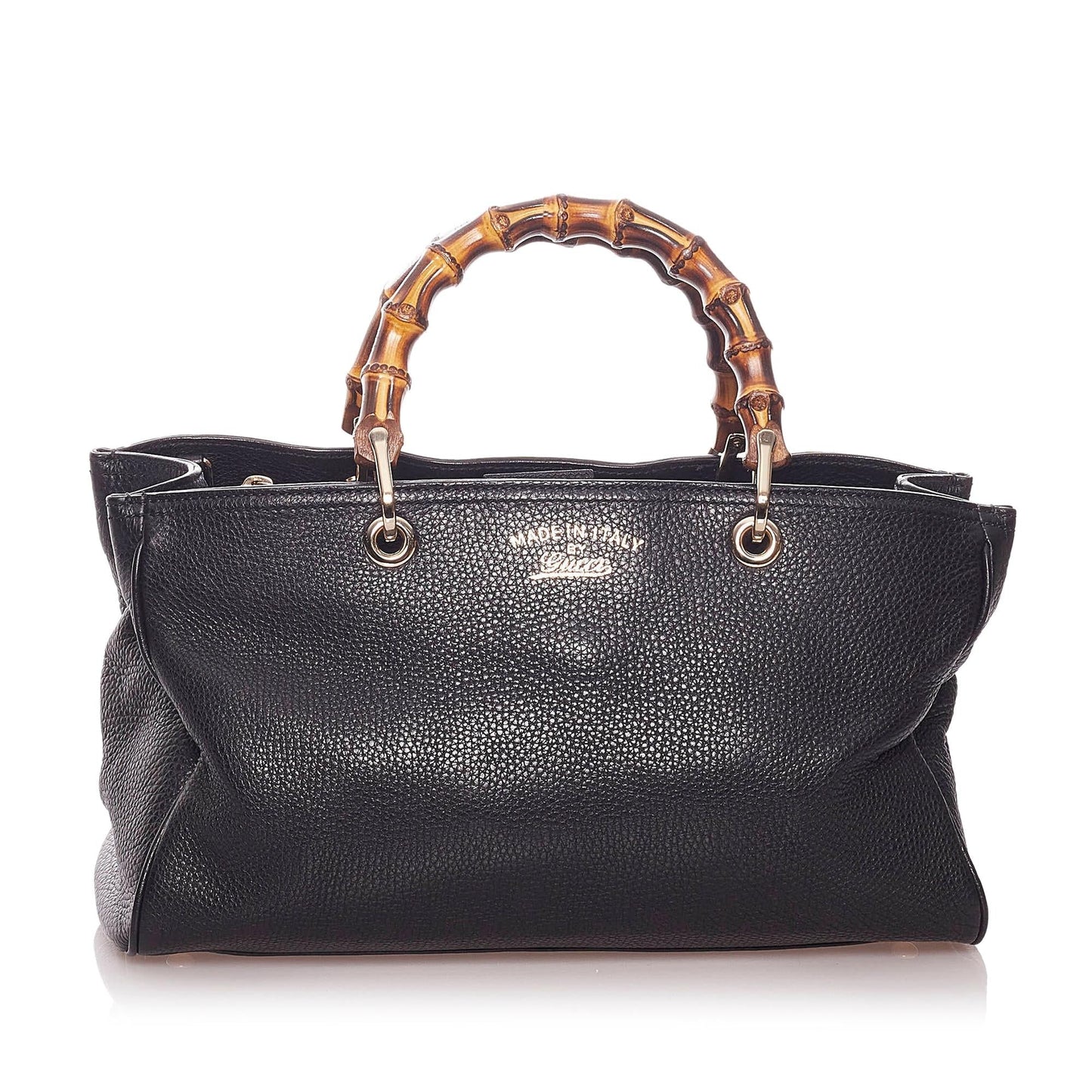 Gucci Bamboo Shopper Leather Handbag (SHG-29041)