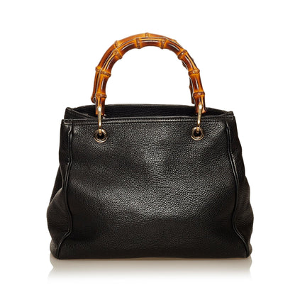 Gucci Bamboo Shopper Leather Handbag (SHG-29375)