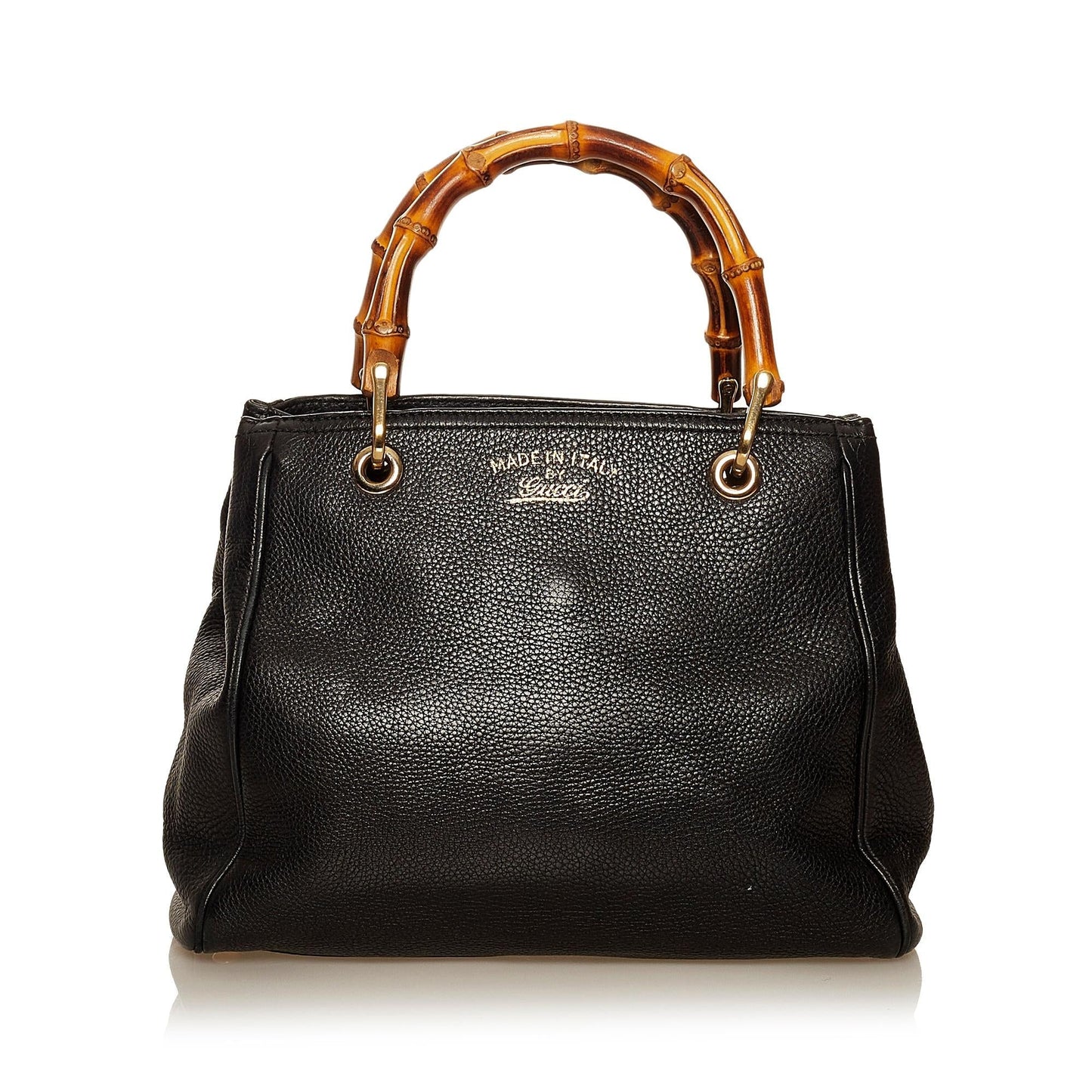 Gucci Bamboo Shopper Leather Handbag (SHG-29375)