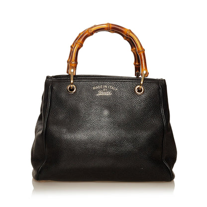 Gucci Bamboo Shopper Leather Handbag (SHG-29375)
