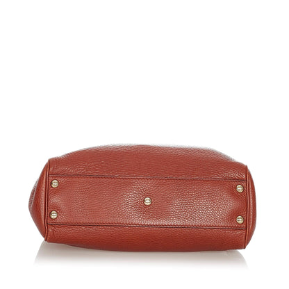 Gucci Bamboo Shopper Leather Satchel (SHG-22806)