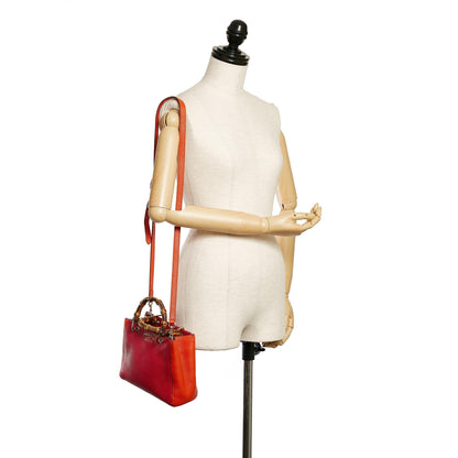 Gucci Bamboo Shopper Leather Satchel (SHG-29723)