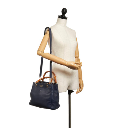 Gucci Bamboo Shopper Leather Satchel (SHG-29905)
