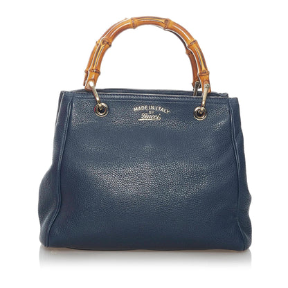 Gucci Bamboo Shopper Leather Satchel (SHG-29905)