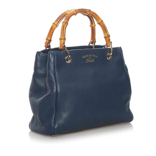 Gucci Bamboo Shopper Leather Satchel (SHG-29905)